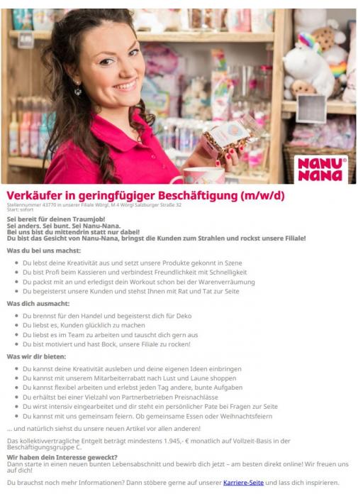 Stellenanzeige Woergl