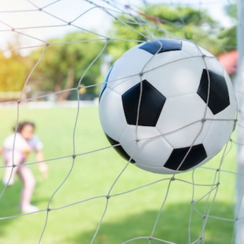 Torjäger Cup Ball im Netz